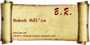 Bobok Róza névjegykártya